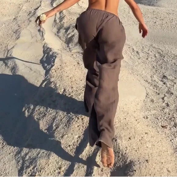 Djerf Linen Pants Brown - Picture 3 of 12